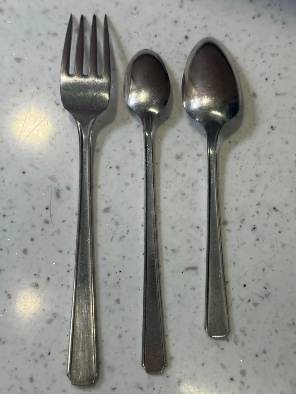 C1950 BROOKWOOD AKA BANBURY SILVERPLATED FORK - SPOON - INFANT SPOON